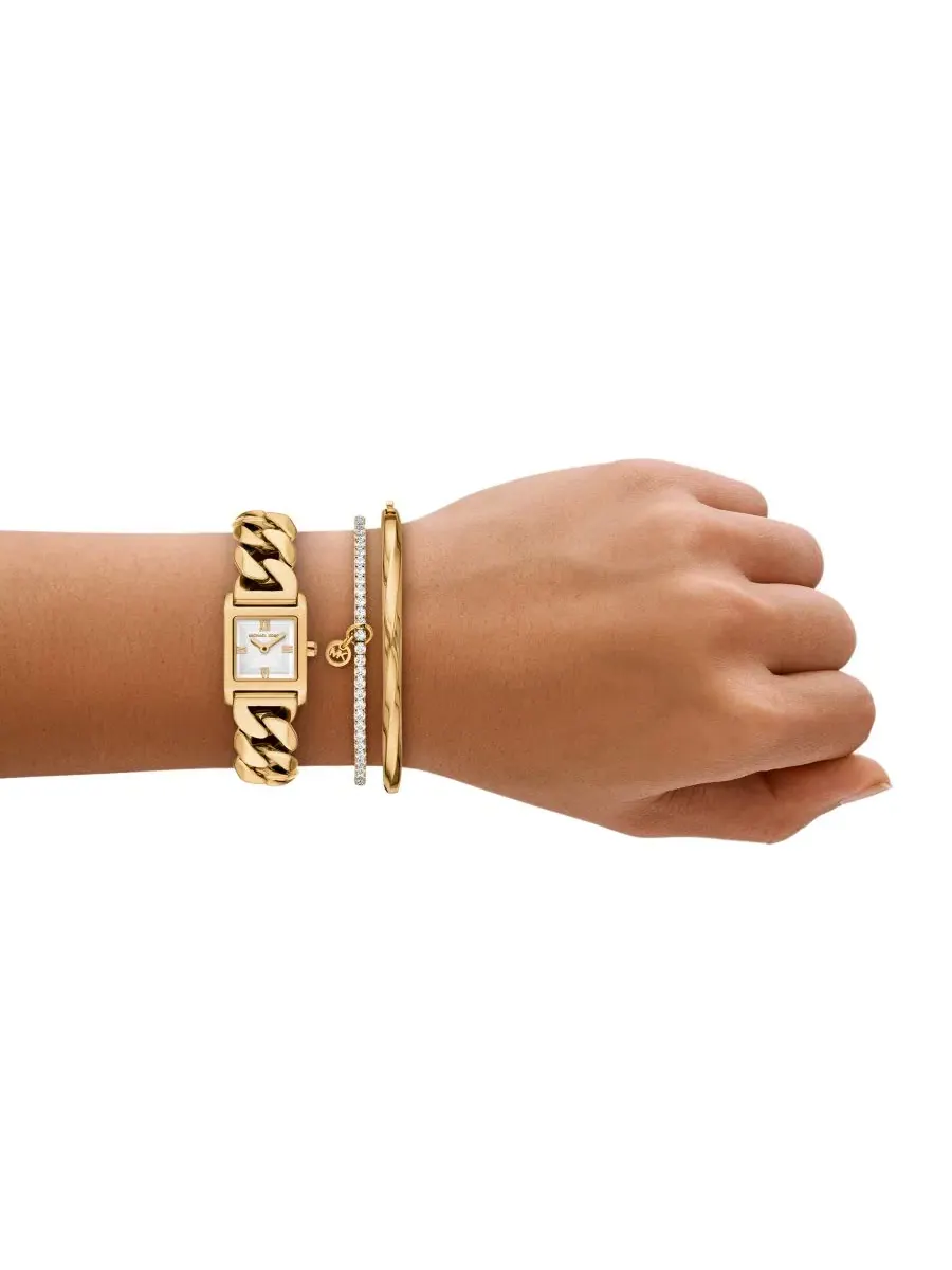 Женские наручные часы Georgie Two-Hand с браслетом и браслетами Michael Kors — изображение 4 из 6, оттенок золото