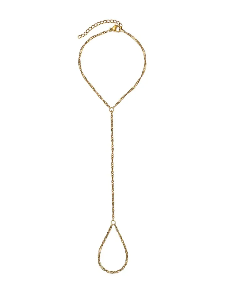 Браслет-цепочка V Handchain, 18k золотое покрытие ADORNIA — изображение 1 из 3
