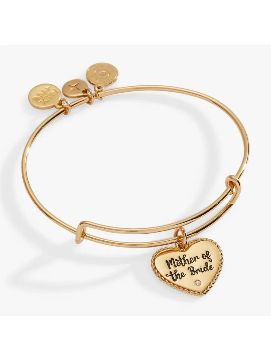 Браслет-манжета с сердцем и кристаллом Mother Of The Bride Alex and Ani — изображение 1 из 3, оттенок золото