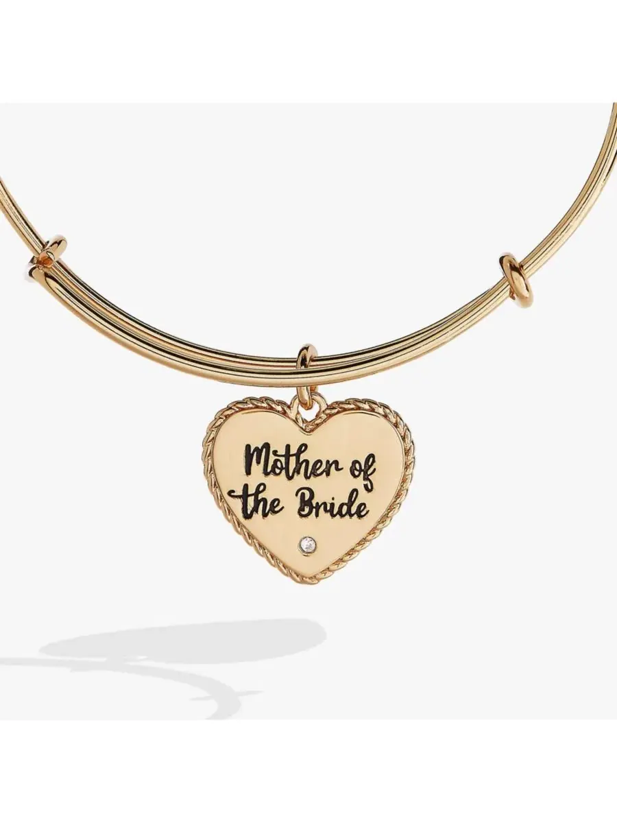 Браслет-манжета с сердцем и кристаллом Mother Of The Bride Alex and Ani — изображение 2 из 3, оттенок золото