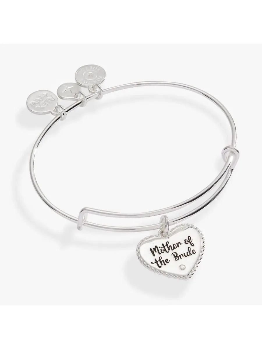 Браслет-манжета с сердцем Mother Of The Bride Alex and Ani — изображение 1 из 3, оттенок серебряный
