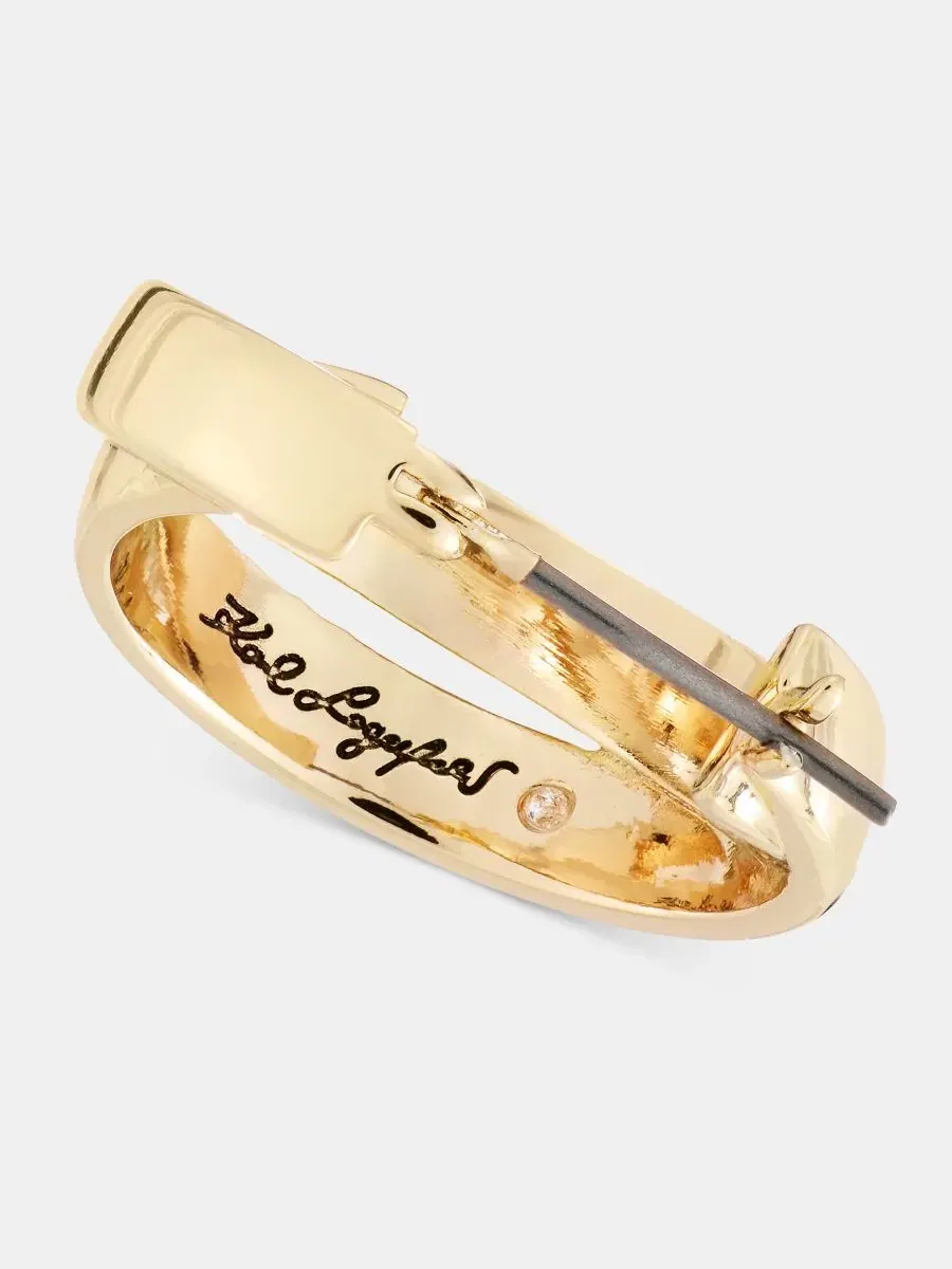 Серьги-кольца Small Twist Hoop KARL LAGERFELD PARIS — изображение 4 из 4, оттенок золото