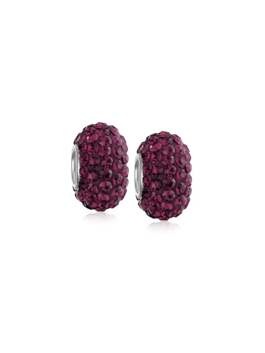 Комплект бусин-распорок для браслета с кристаллами, 2 шт. Bling Jewelry