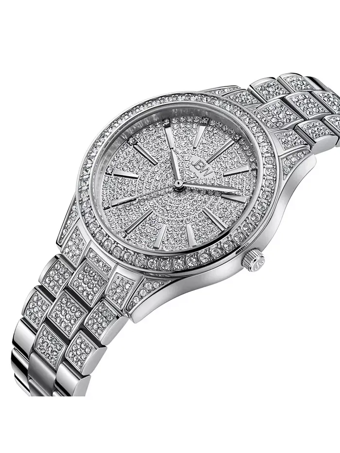 Женские часы Cristal Diamond (1/8 ct. общ. вес) в корпусе из нержавеющей стали, 38 мм Jbw — изображение 2 из 8
