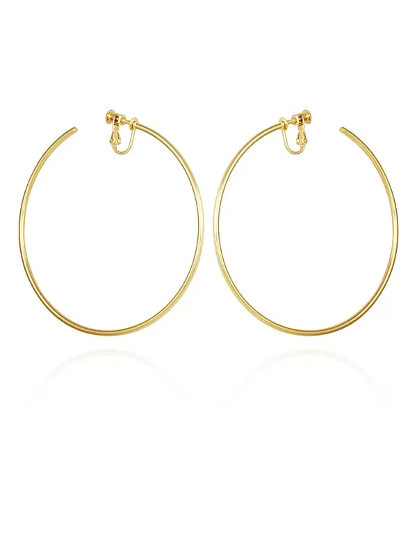 Серьги-Клипсы открытого типа золотистого цвета размера xl Vince Camuto