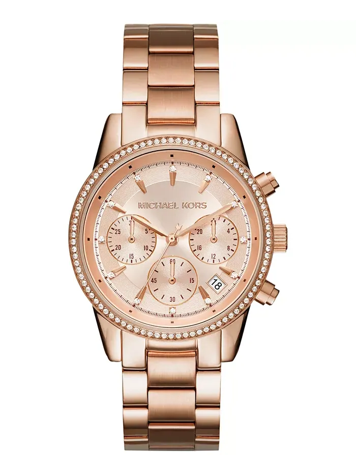 Женские часы Chronograph Bryant на стальном браслете 37 мм MK6428/MK6357/MK6356 Michael Kors — изображение 1 из 3