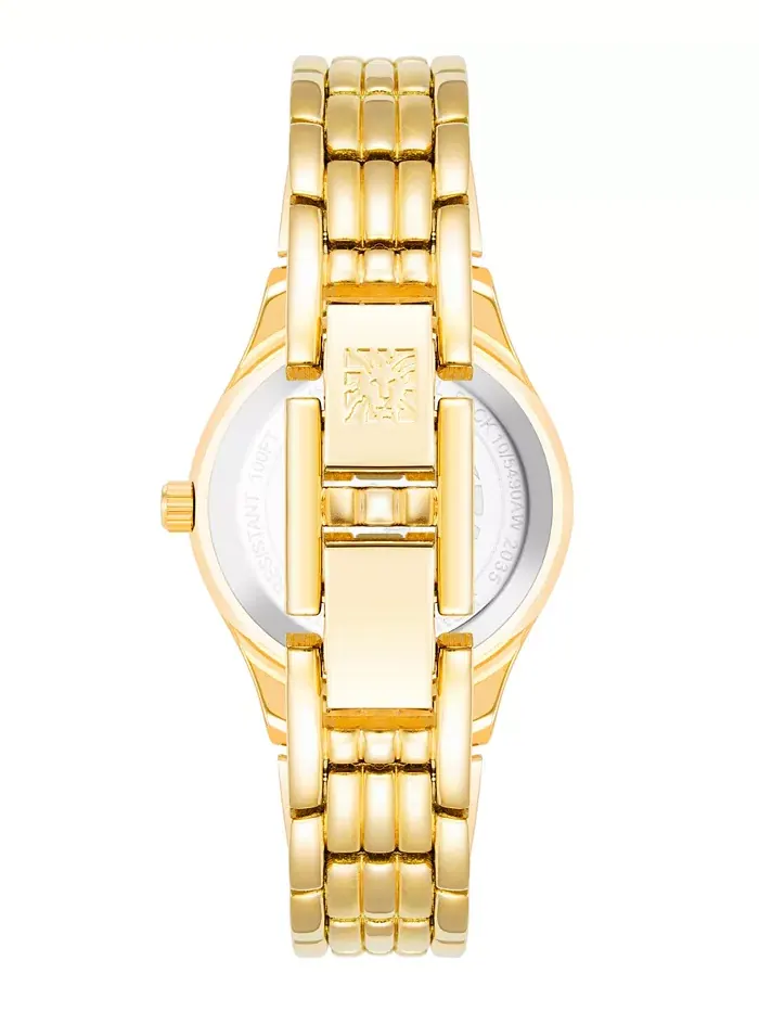 Женские часы Quartz с браслетом из золотистого сплава, 26 мм Anne Klein — изображение 3 из 4