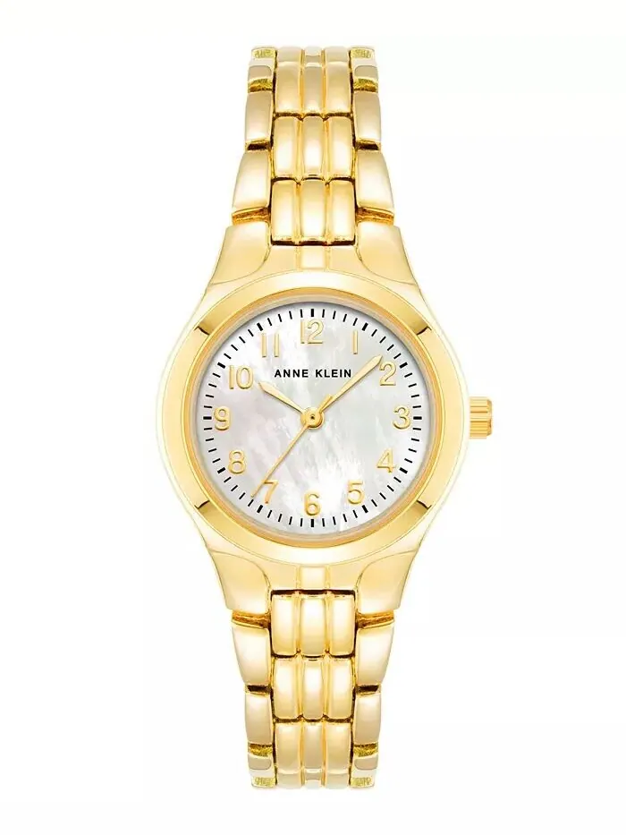 Женские кварцевые часы-браслет из золотистого сплава, 26 мм Anne Klein