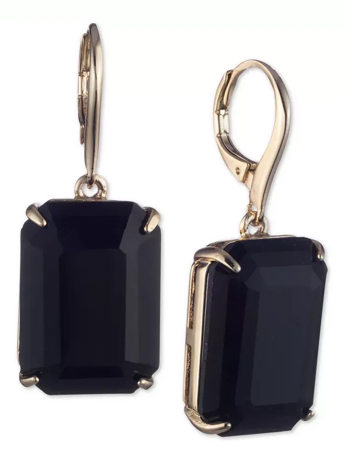 Серьги-капли из камня Lauren Ralph Lauren — изображение 1 из 3, оттенок черный