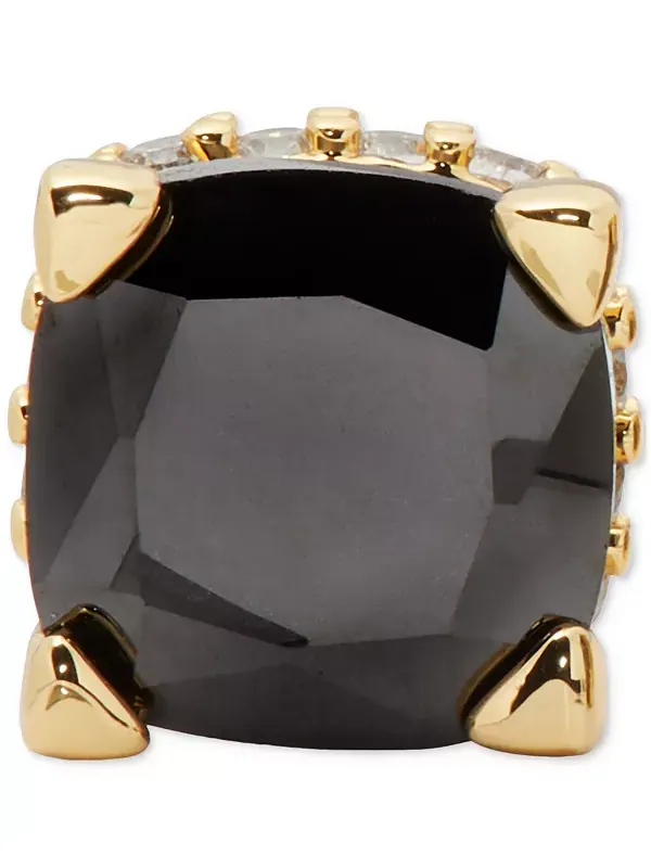Квадратные серьги-гвоздики с цветными кубическими цирконами Kate Spade New York — изображение 2 из 4, оттенок черный