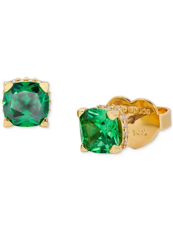 Квадратные серьги-гвоздики с цветными кубическими цирконами Kate Spade New York — изображение 1 из 3