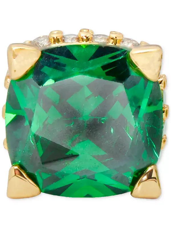 Квадратные серьги-гвоздики с цветными кубическими цирконами Kate Spade New York — изображение 2 из 3