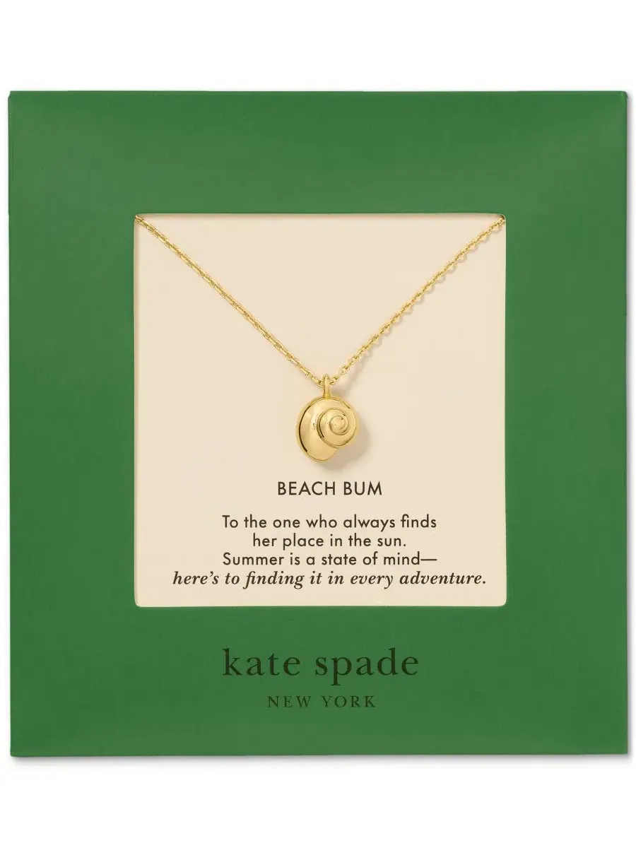 Подарочный короткий кулон в золотистом цвете для пляжного отдыха Kate Spade New York — изображение 3 из 5