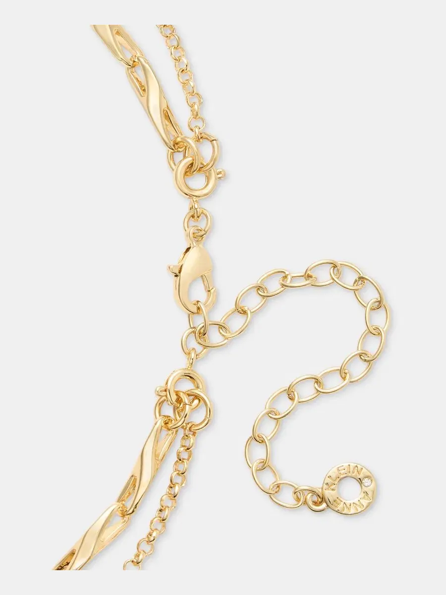 Подвеска-жетон золотистого цвета, 2 в 1 Anne Klein — изображение 3 из 4, оттенок золото
