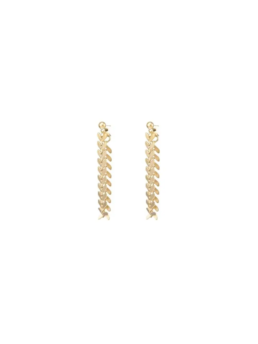 Серьги-подвески Elara Chevron: смелый, модный акцент Bearfruit Jewelry — золотистый