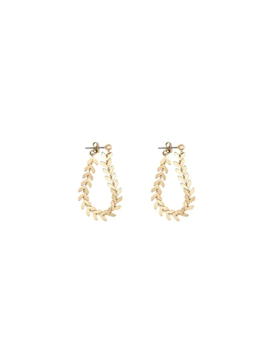 Серьги-подвески Elara Chevron: смелый, модный акцент Bearfruit Jewelry — изображение 2 из 3, оттенок золото
