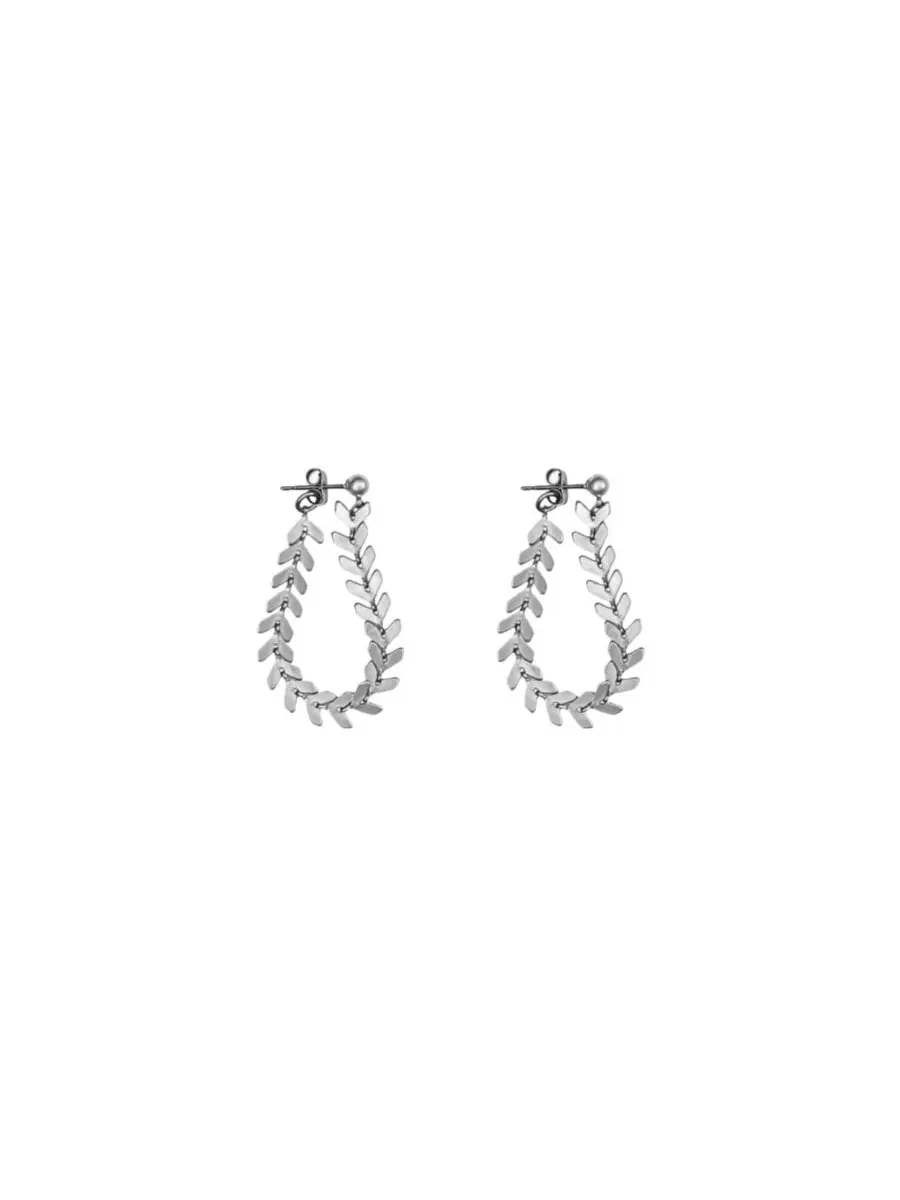 Серьги-подвески Elara Chevron: смелый, модный акцент Bearfruit Jewelry — изображение 2 из 3, оттенок серый