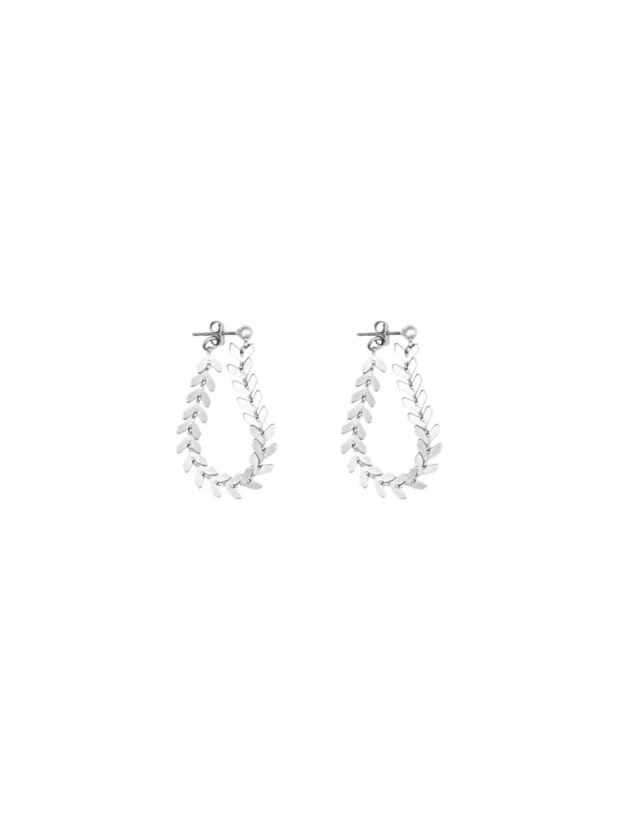 Серьги-подвески Elara Chevron: смелый, модный акцент Bearfruit Jewelry — изображение 3 из 3, оттенок серебряный