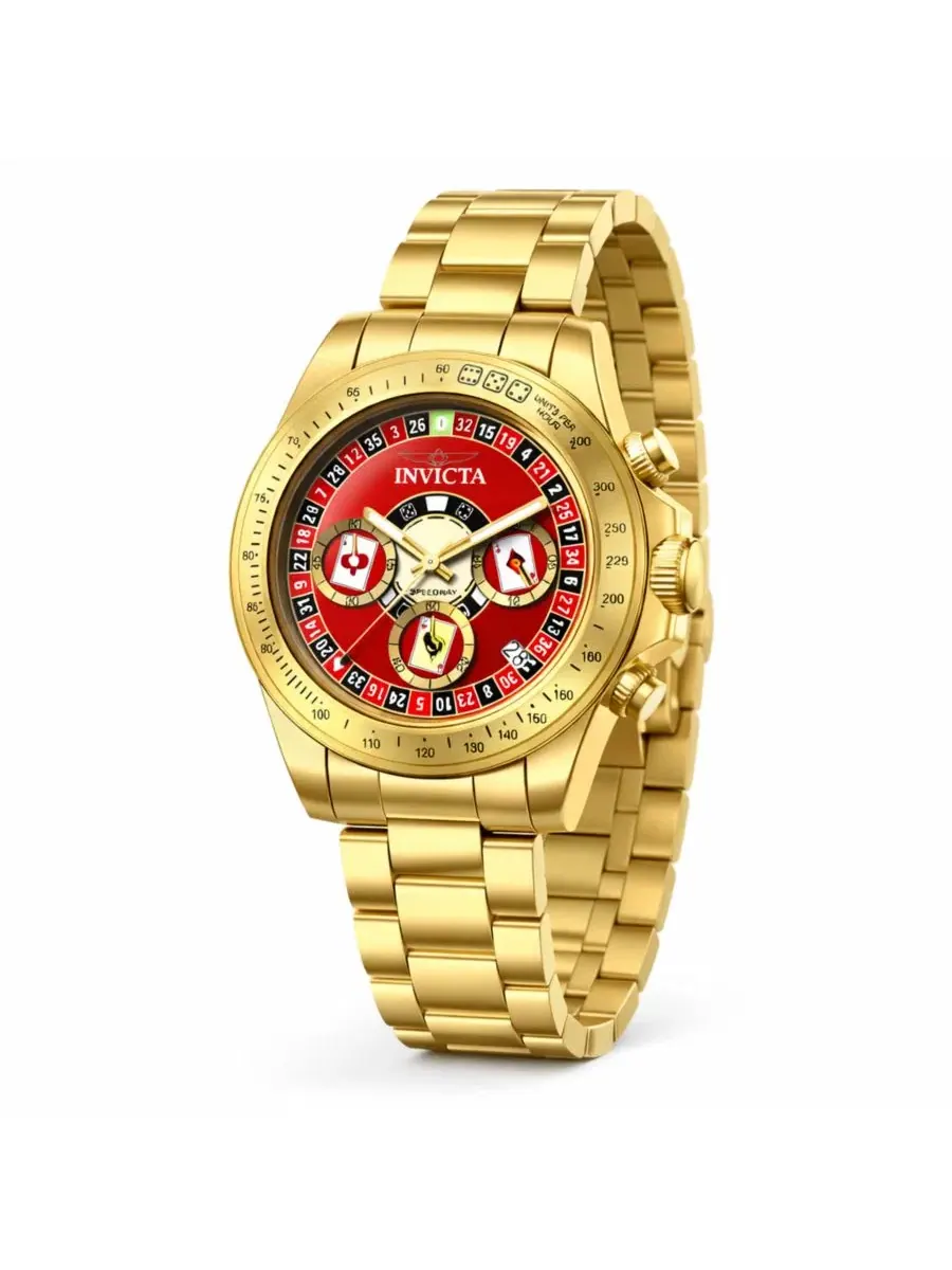 Мужские кварцевые часы Speedway VD53 50496 с циферблатом Invicta — изображение 1 из 3, оттенок золото