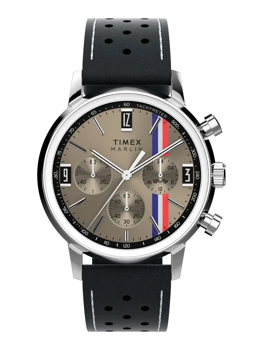 Мужские кварцевые часы с хронографом, 40 мм Timex — черный