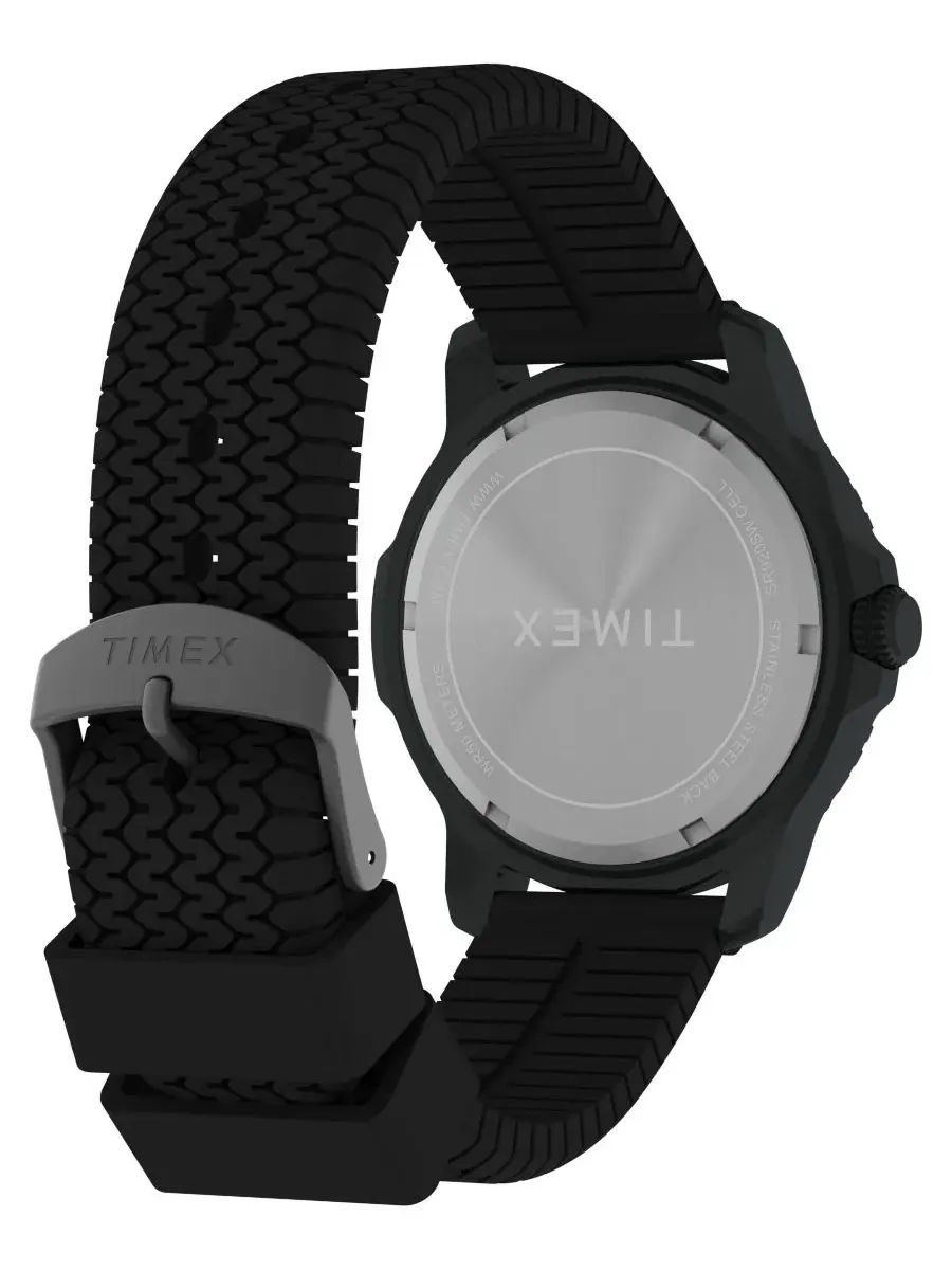 Мужские часы Timex Expedition Timber с черным циферблатом и силиконовым ремешком, 42 мм — изображение 5 из 5, оттенок черный