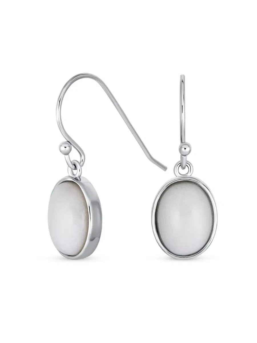 Серьги-подвески из белого агата с позолотой Bling Jewelry — изображение 1 из 4, оттенок белый
