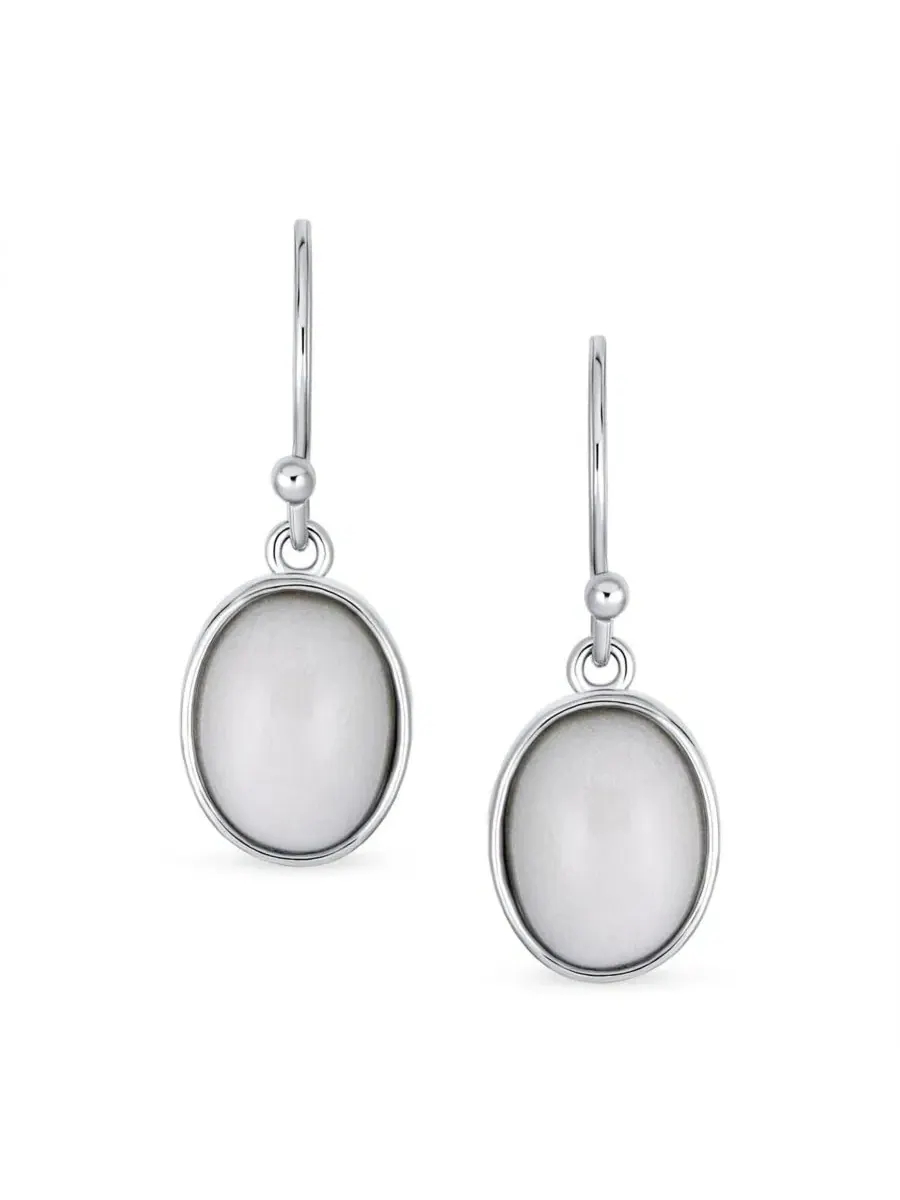 Серьги-подвески из белого агата с позолотой Bling Jewelry — изображение 2 из 4, оттенок белый