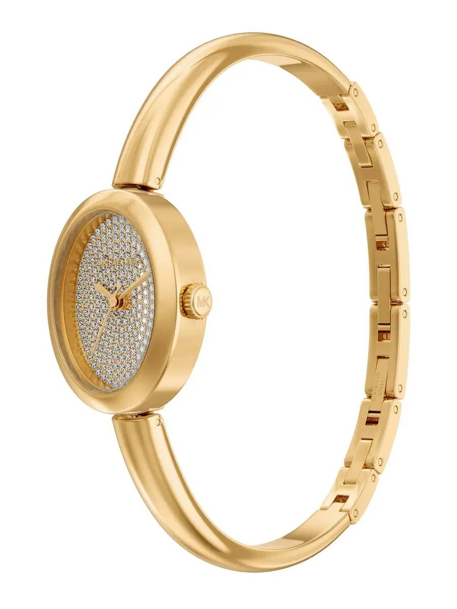 Женские часы Maude Three-Hand с позолоченным корпусом, 21 мм Michael Kors — изображение 6 из 9, оттенок золотистый