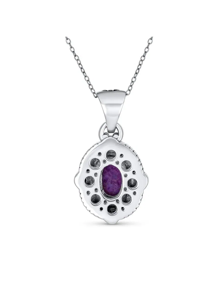 Кулон-подвеска с бирюзой Southwest Style, Oval Cabochon Bling Jewelry — изображение 2 из 4, оттенок мульти