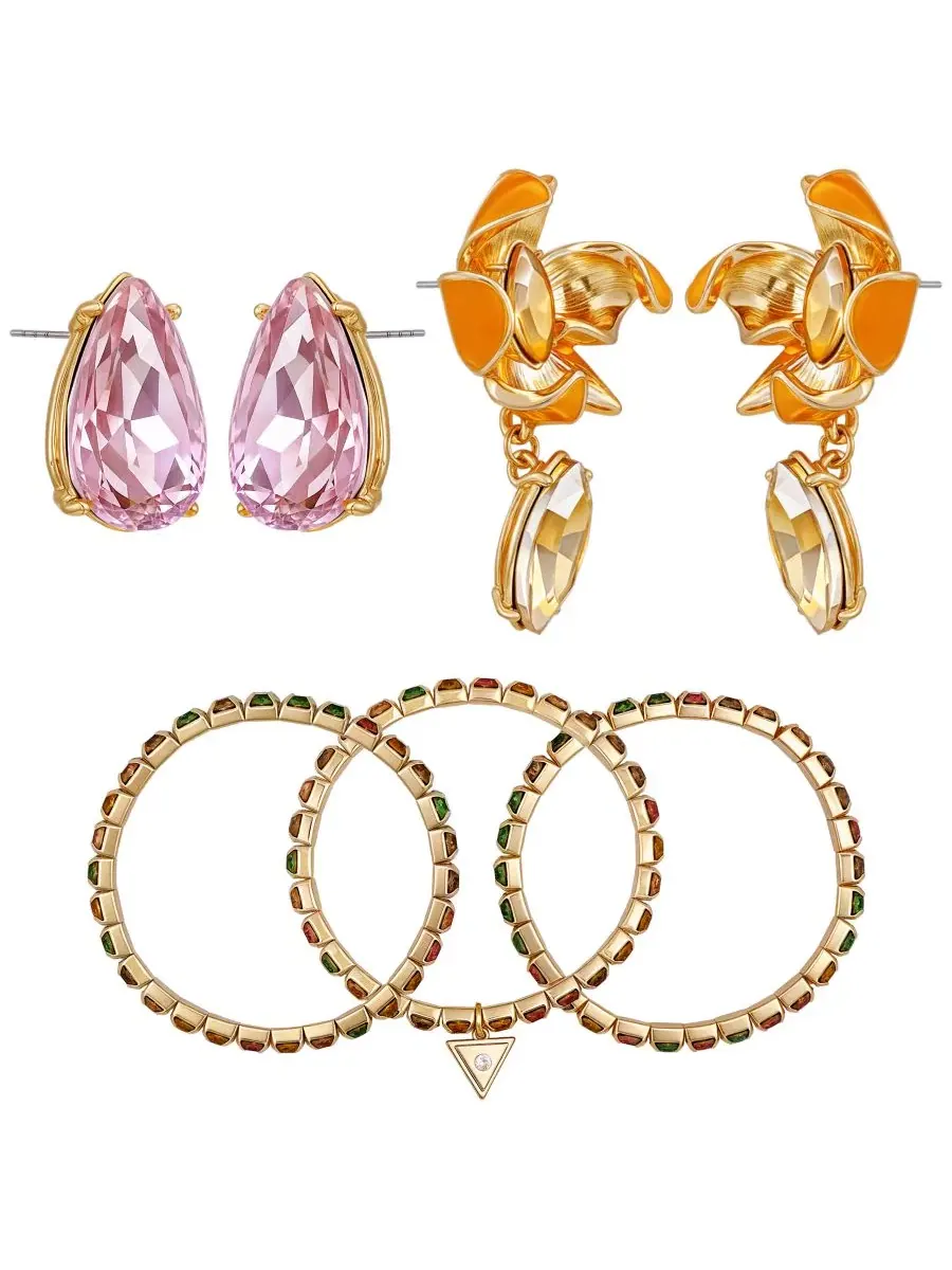 Комплект украшений с браслетом и серьгами-пусетами GUESS — изображение 2 из 3, оттенок мульти