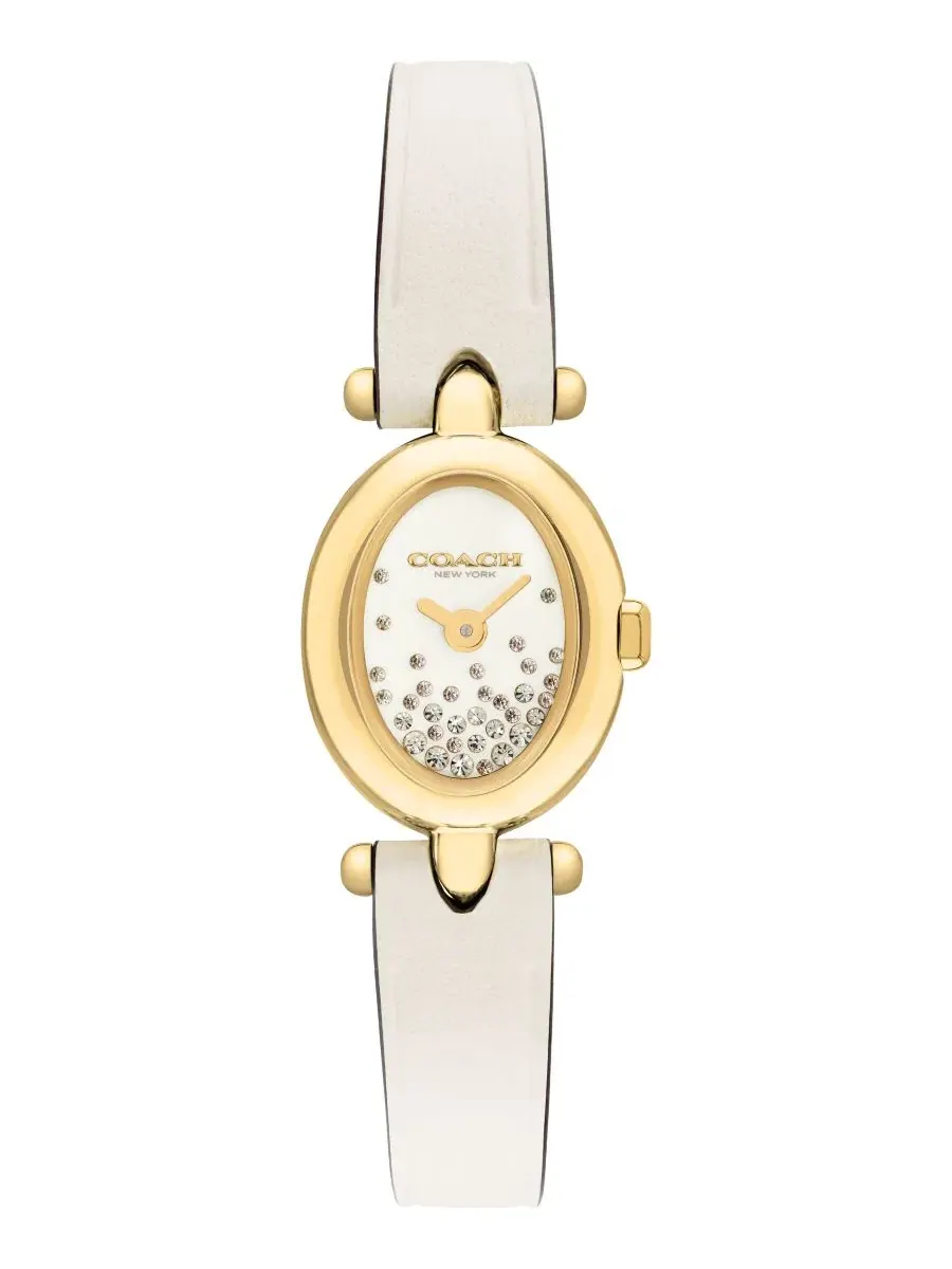 Женские часы Sammy Chalk Leather Strap Watch 18mm COACH — изображение 1 из 4, оттенок мел