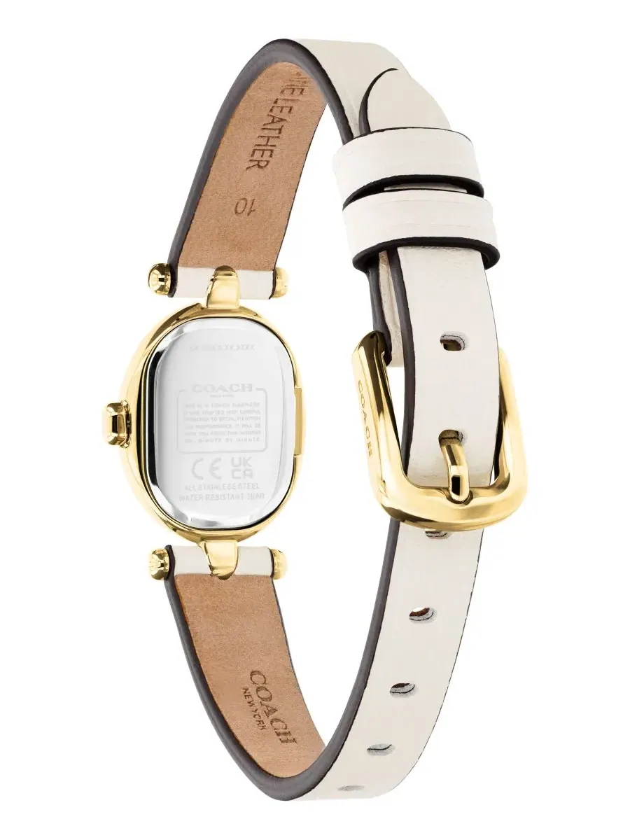 Женские часы Sammy Chalk Leather Strap Watch 18mm COACH — изображение 2 из 4, оттенок мел
