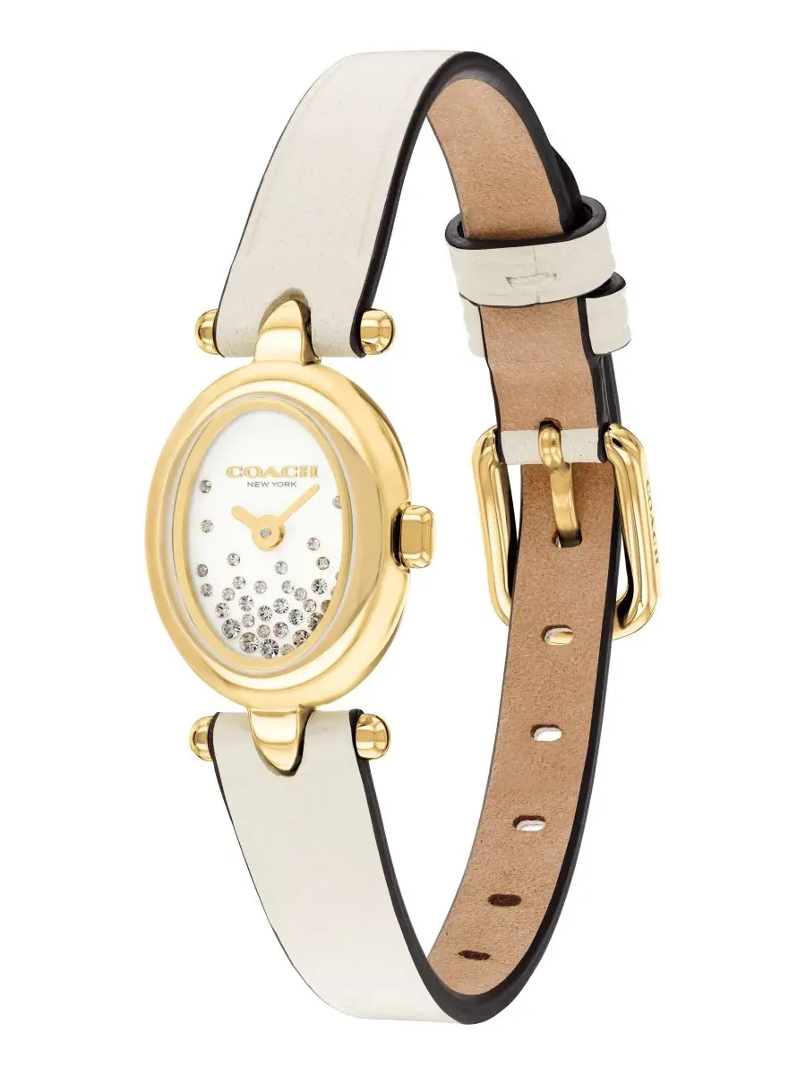 Женские часы Sammy Chalk Leather Strap Watch 18mm COACH — изображение 3 из 4, оттенок мел