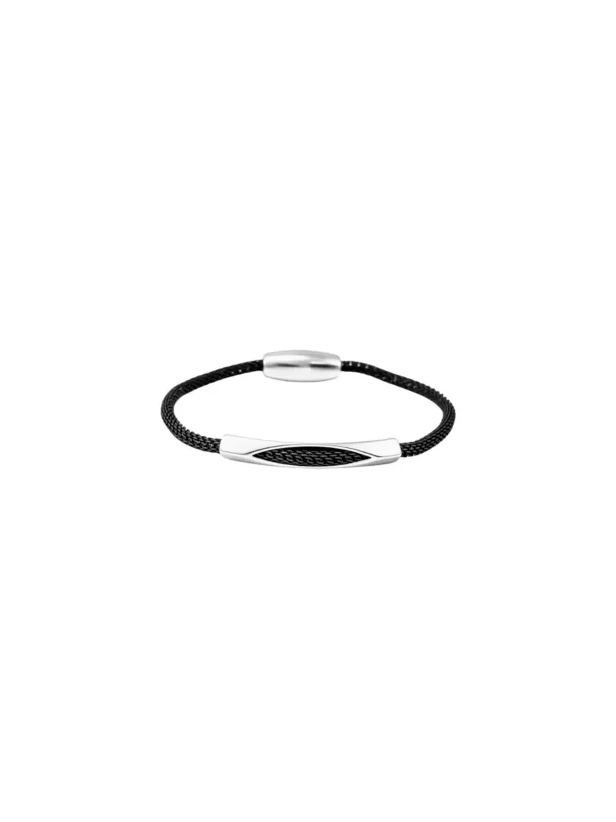 Браслет Mila Magnetic Bar с магнитной застежкой Bearfruit Jewelry — изображение 1 из 4, оттенок черный/серебристый