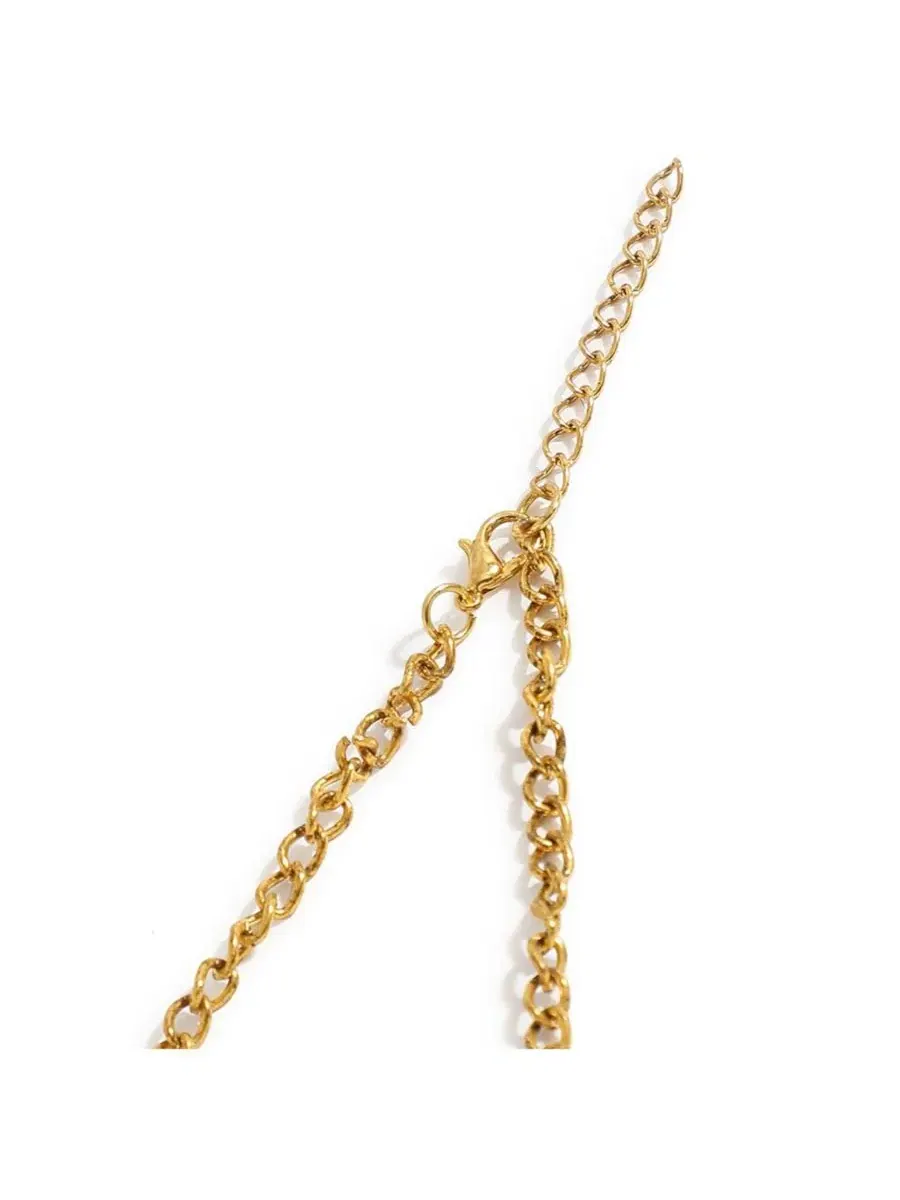 Ожерелье с камнем Gold Plated Stone SOHI — изображение 5 из 5, оттенок черный