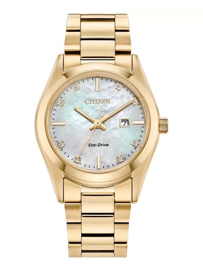 Женские часы Eco-Drive Sport Luxury с бриллиантовыми вставками
