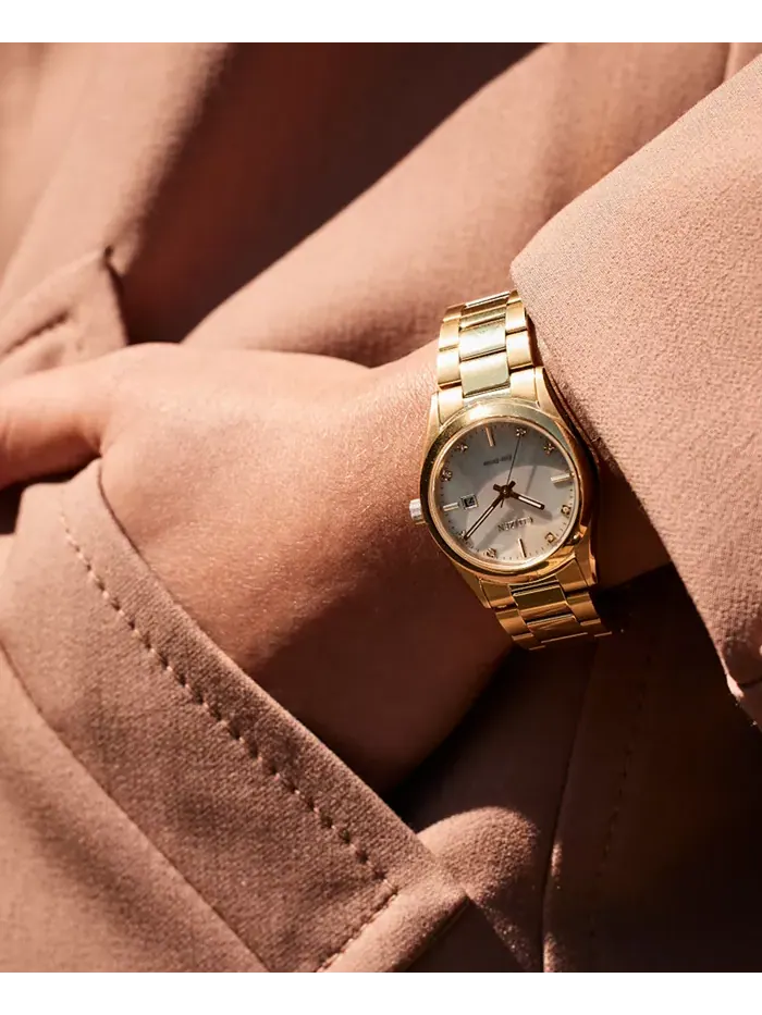 Женские часы Eco-Drive Sport Luxury с бриллиантовыми вставками — изображение 3 из 6, оттенок золотистый