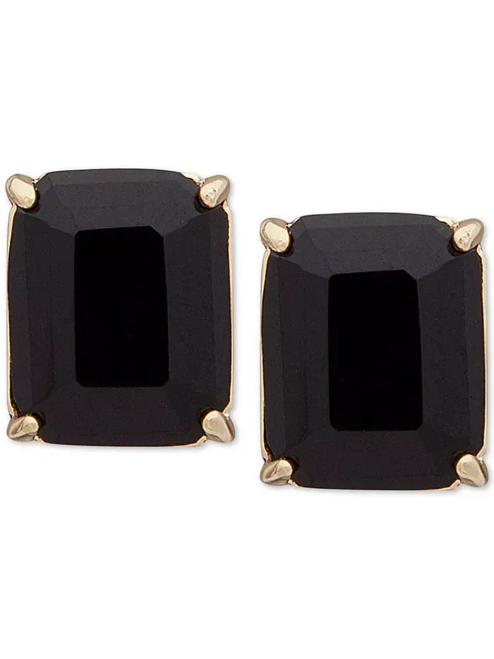 Серьги-гвоздики с камнями Lauren Ralph Lauren — изображение 1 из 2, оттенок черный