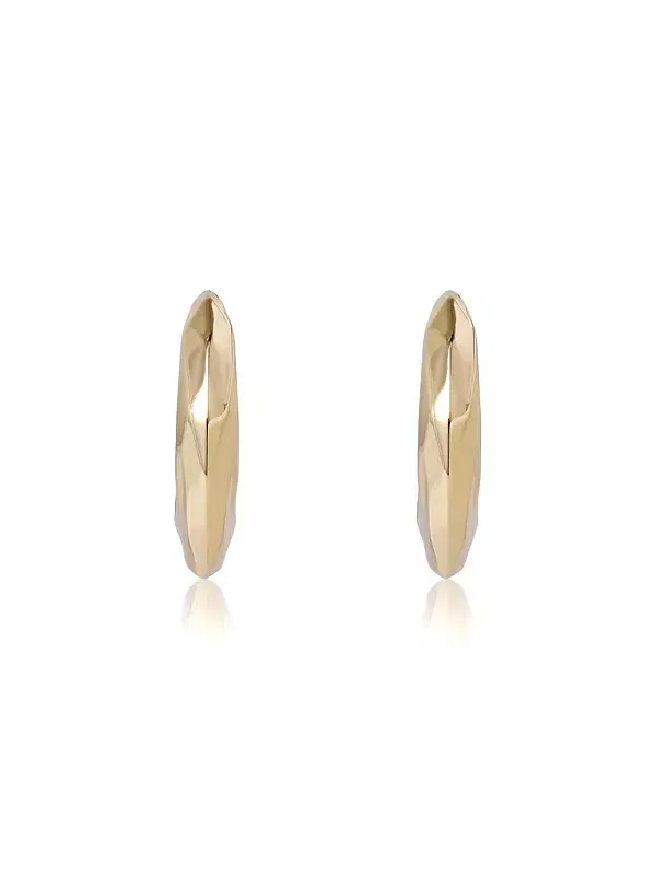 Серьги-Кольца с текстурированными круассанами Bcbg — изображение 4 из 4, оттенок золото