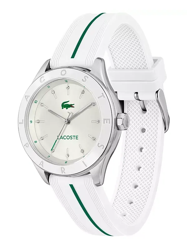 Женские часы Billie White с силиконовым ремешком, 36 мм Lacoste — изображение 4 из 4, оттенок белый
