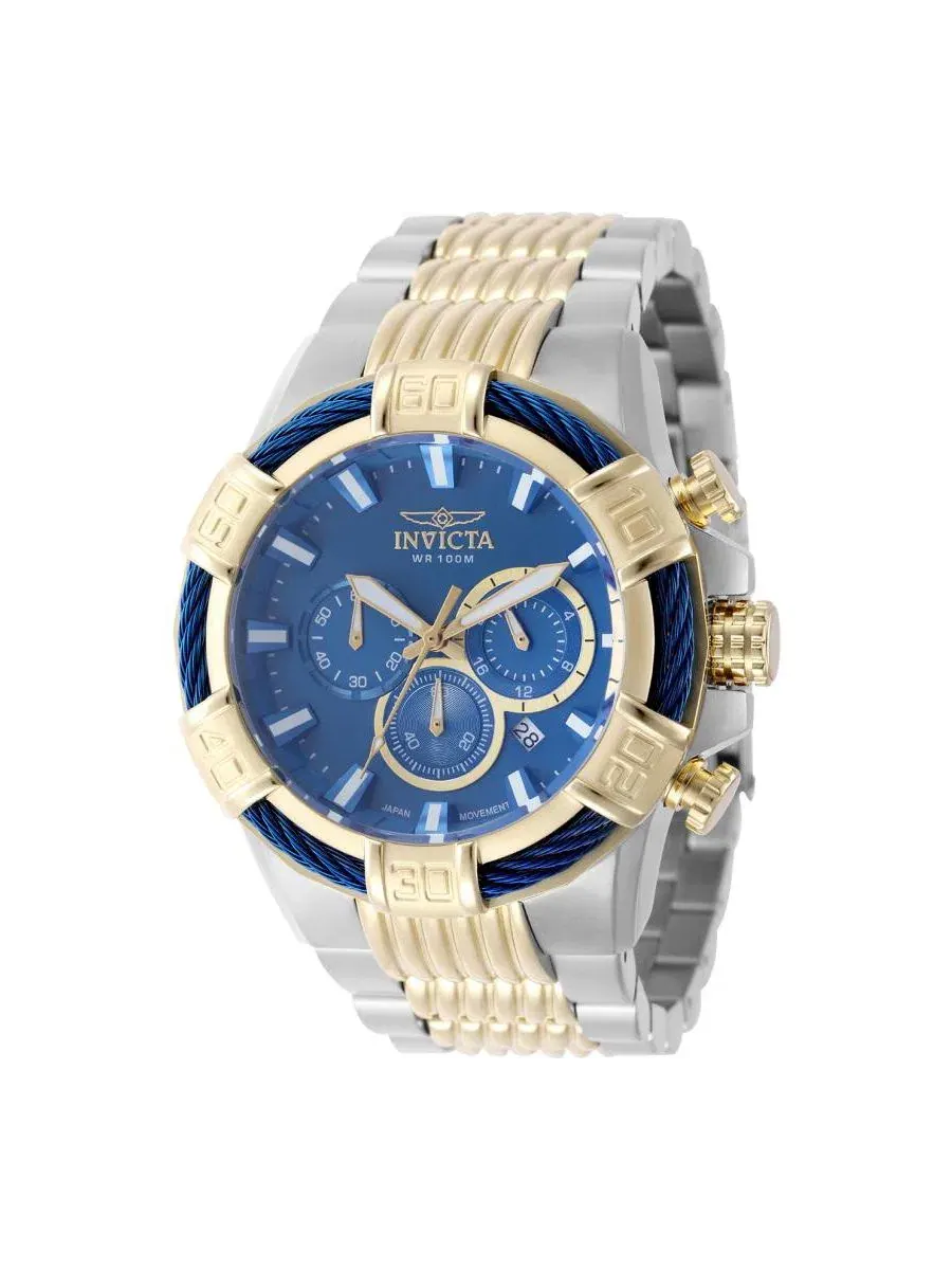 Мужские спортивные часы с хронографом Bolt Chronograph GMT, 51 мм Invicta — изображение 1 из 3, оттенок золотистый