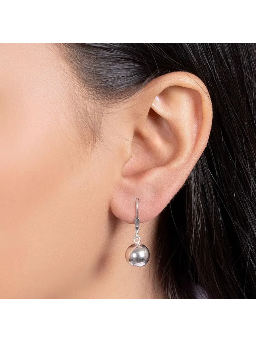 Серьги-пусеты с подвеской из стерлингового серебра, 2 шт. Bling Jewelry — изображение 4 из 4, оттенок серебристый