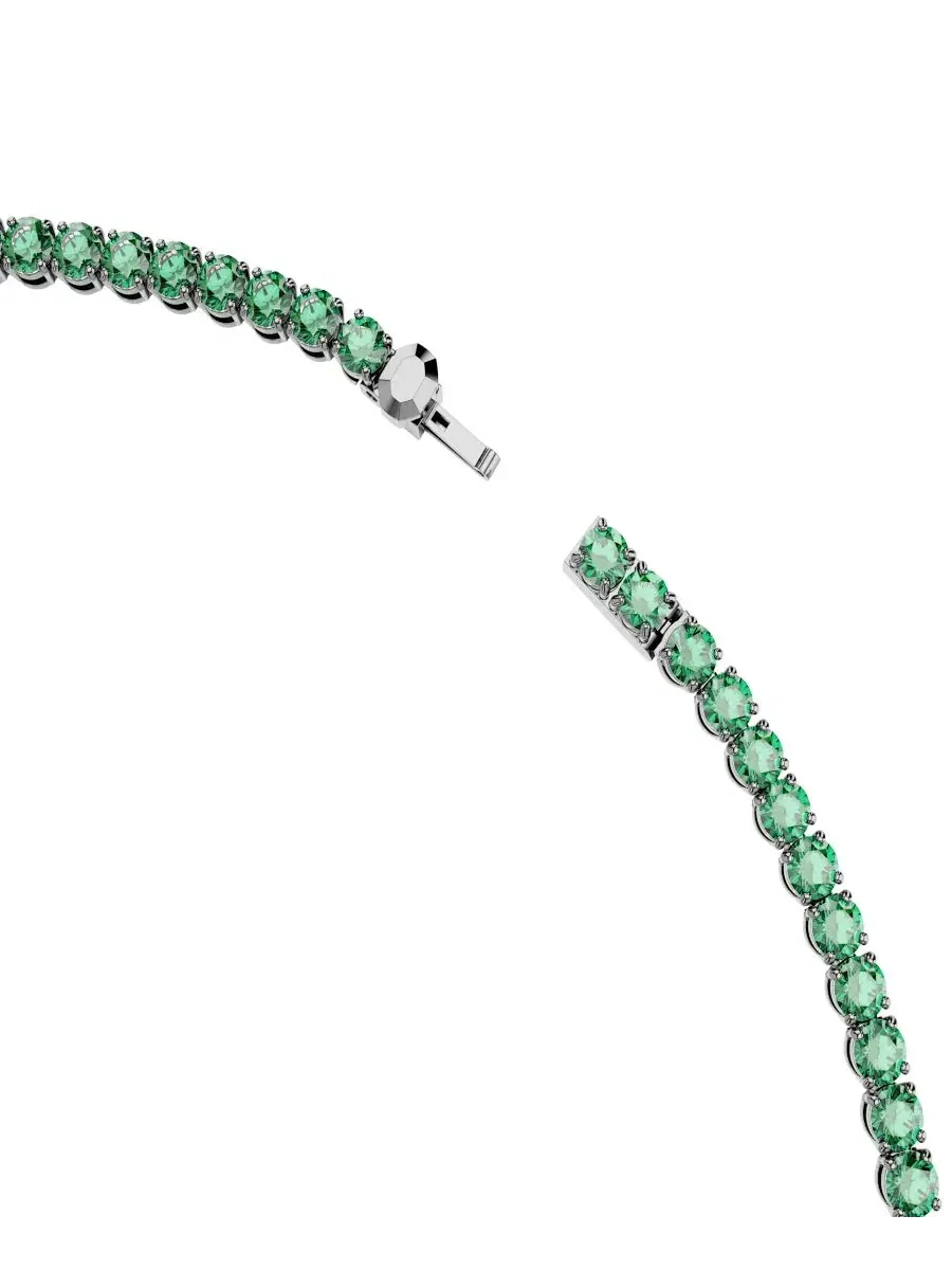 Колье-подвеска Matrix Tennis с зелеными кристаллами Swarovski, рутениевое покрытие Swarovski — изображение 3 из 8