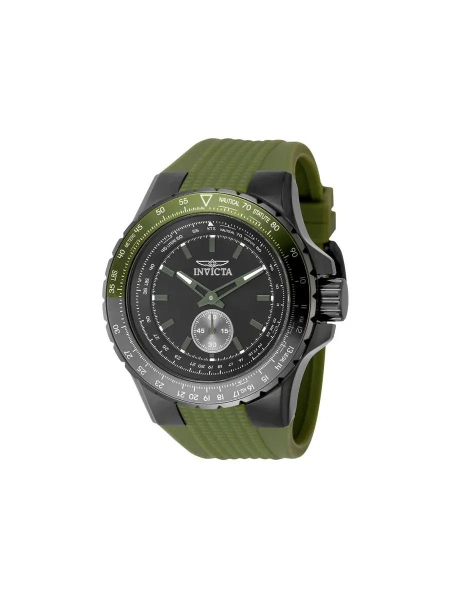 Мужские часы Aviator Quartz Multifunction Black Dial Invicta — изображение 3 из 3, оттенок зеленый