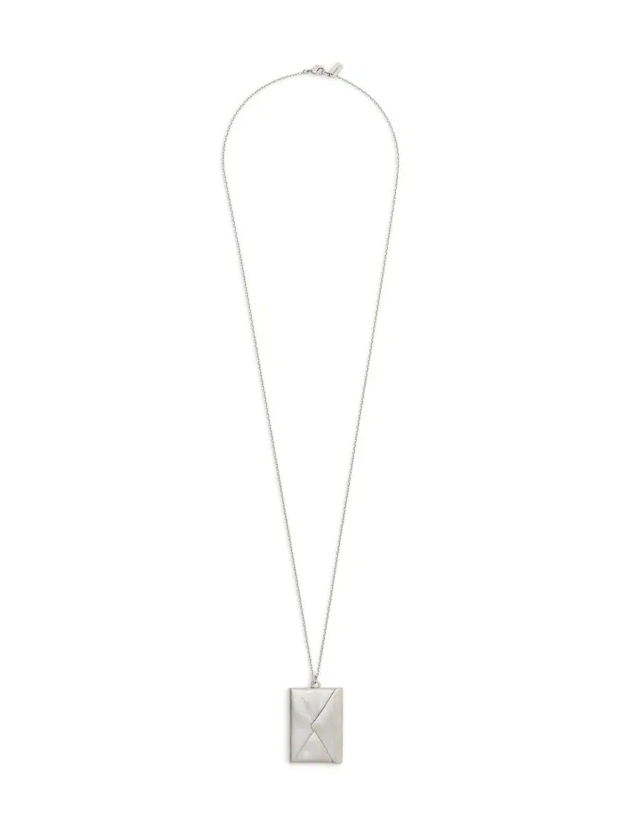 Колье с подвеской-конвертом Antique Silver Runway Envelope Pendant COACH