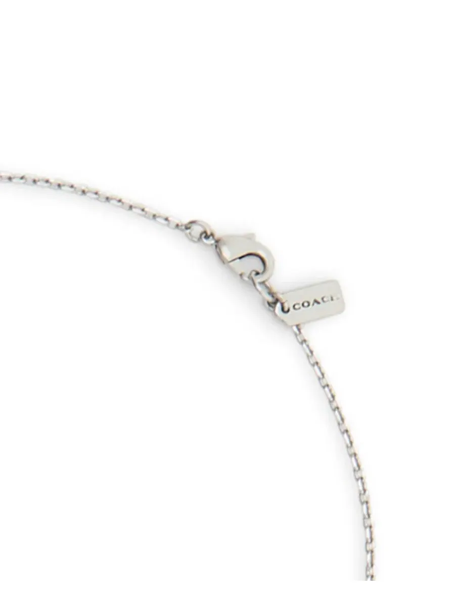 Колье с подвеской-конвертом Antique Silver Runway Envelope Pendant COACH — изображение 5 из 7, оттенок серебристый