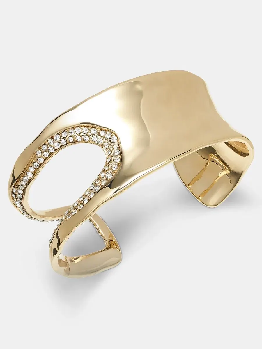 Браслет-манжета Glass Crystal Cuff Style & Co — изображение 1 из 3, оттенок белый