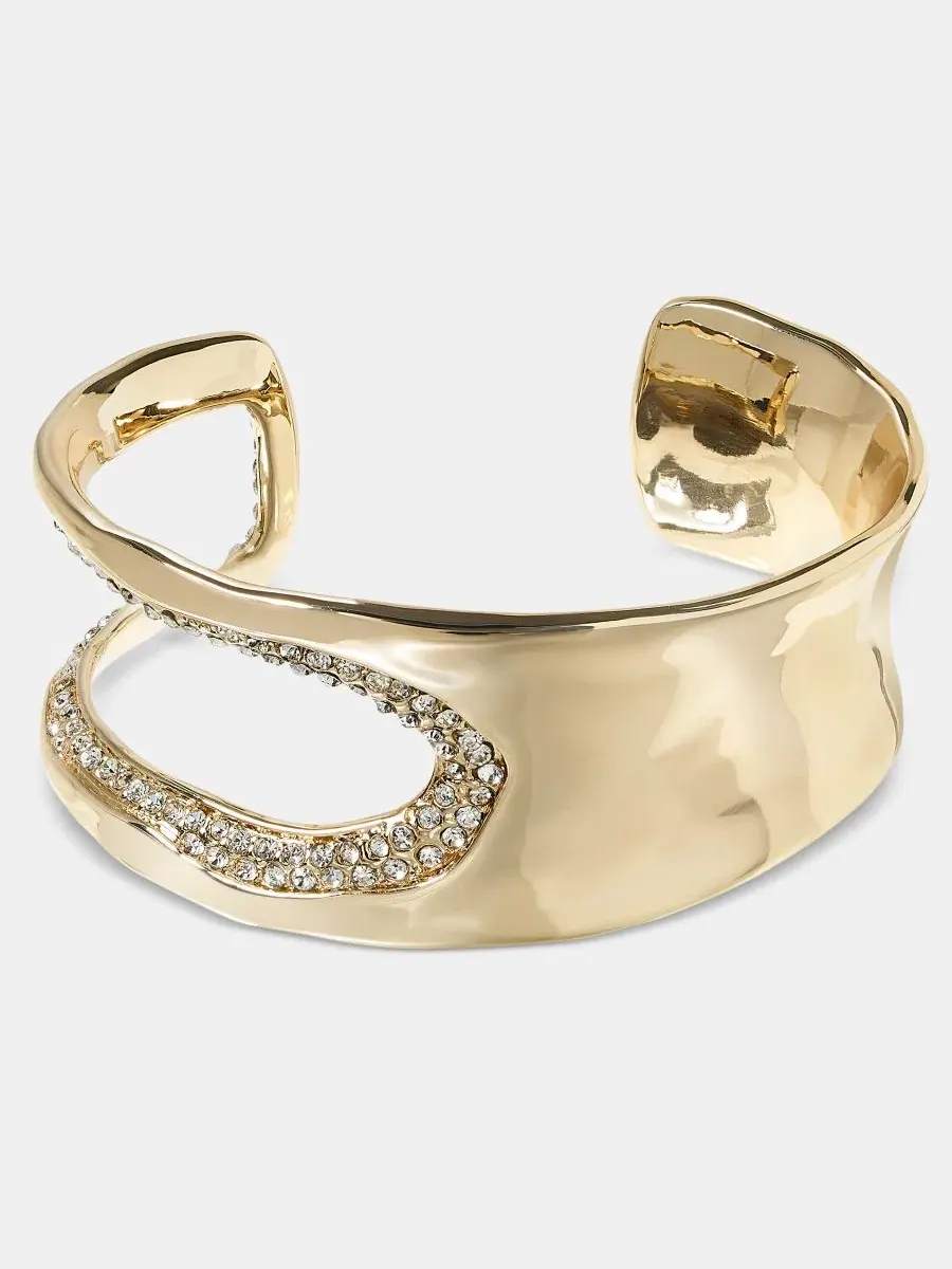 Браслет-манжета Glass Crystal Cuff Style & Co — изображение 2 из 3, оттенок белый