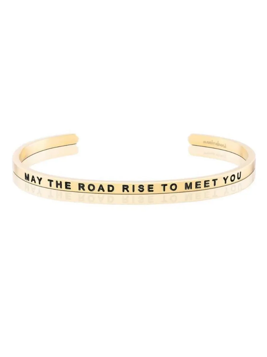 Браслет May The Road Rise To Meet You Mantra — изображение 1 из 3, оттенок желтый золотистый