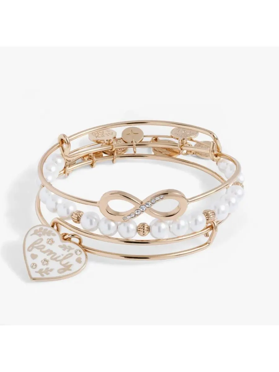 Семейный набор браслетов из 3 штук Alex And Ani
